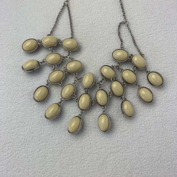 Arden B Triple Row Beaded Necklace Reversible Blue Black Ivory - Picture 4 of 8